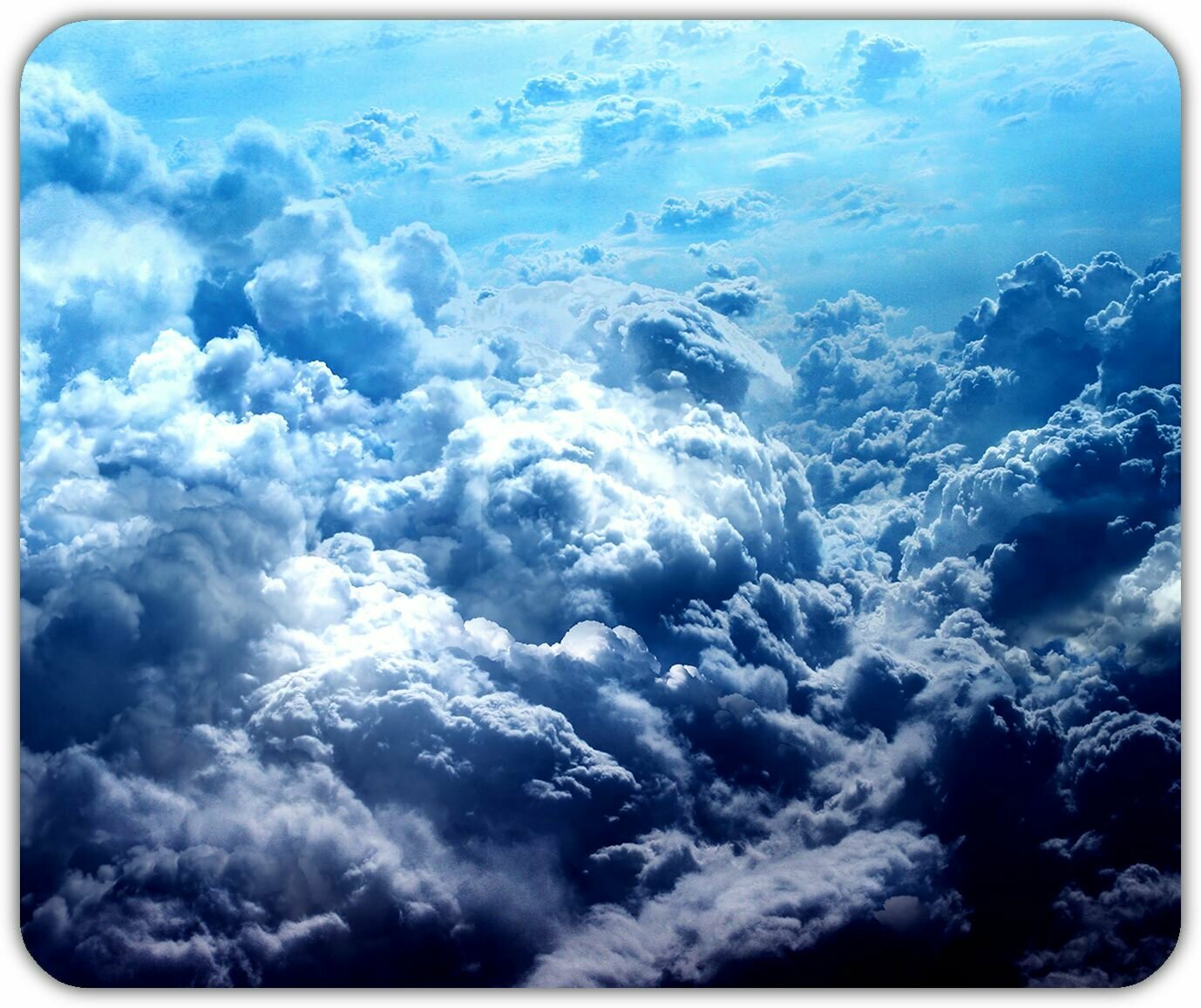 Коврик для мыши "Красивые облака на голубом небе. Мечты о путешествиях" (24 x 20 см x 3 мм)