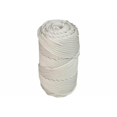 Полиэфирный плетеный шнур truEnergy для рукоделия 3 мм белый 50 м 12812