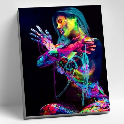 Картина по номерам 40 × 50 см «Ультрафиолетовый танец» 27 цветов