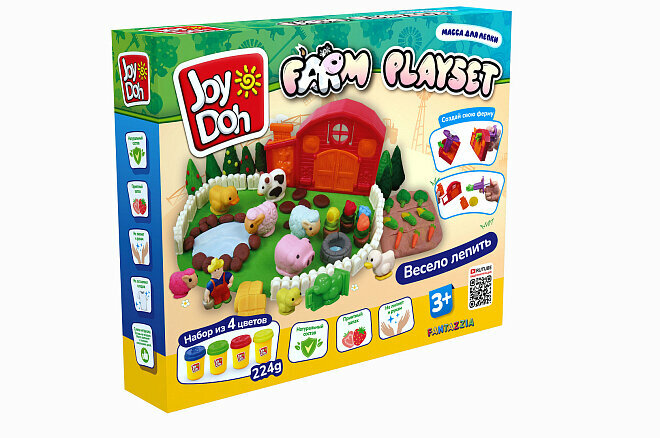 Масса для лепки Joy Doh набор FARM PLAYSET Фермерское подворье FARM-224 pot