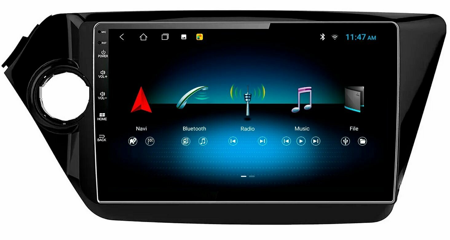 Автомагнитола Android 2Gb+32Gb Kia Rio 2011-2017 / 9 дюймов / GPS / Bluetooth / Wi-Fi / FM-радио / Сенсорные кнопки / Киа Рио / Магнитола для авто / ШГУ