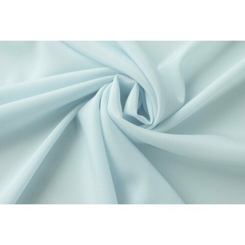 Ткань бело-голубой крепдешин ткань голубой крепдешин цветочная геометрия