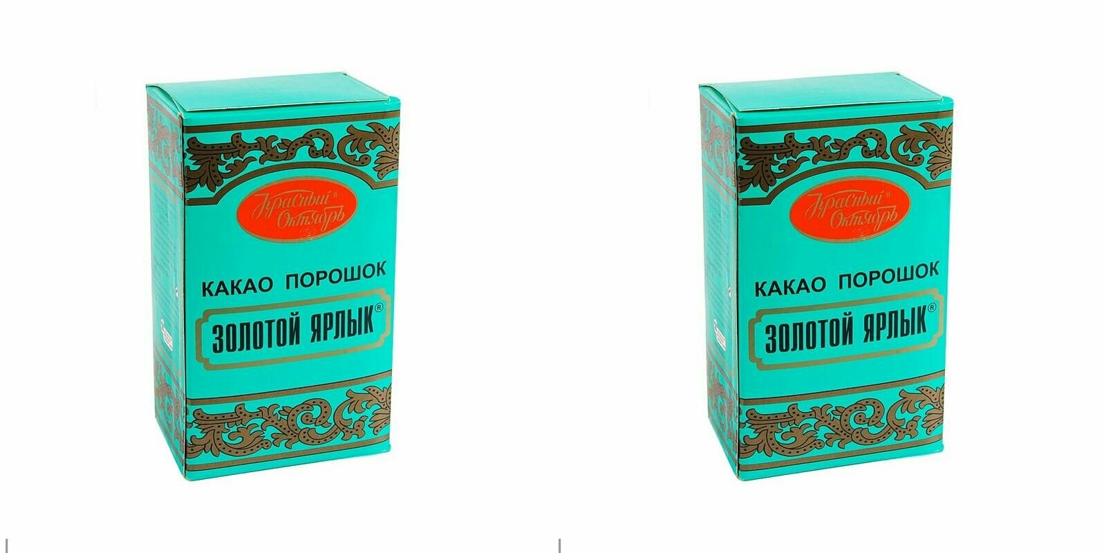 Красный Октябрь Какао-порошок Золотой ярлык, 100 г, 2 уп - фотография № 1