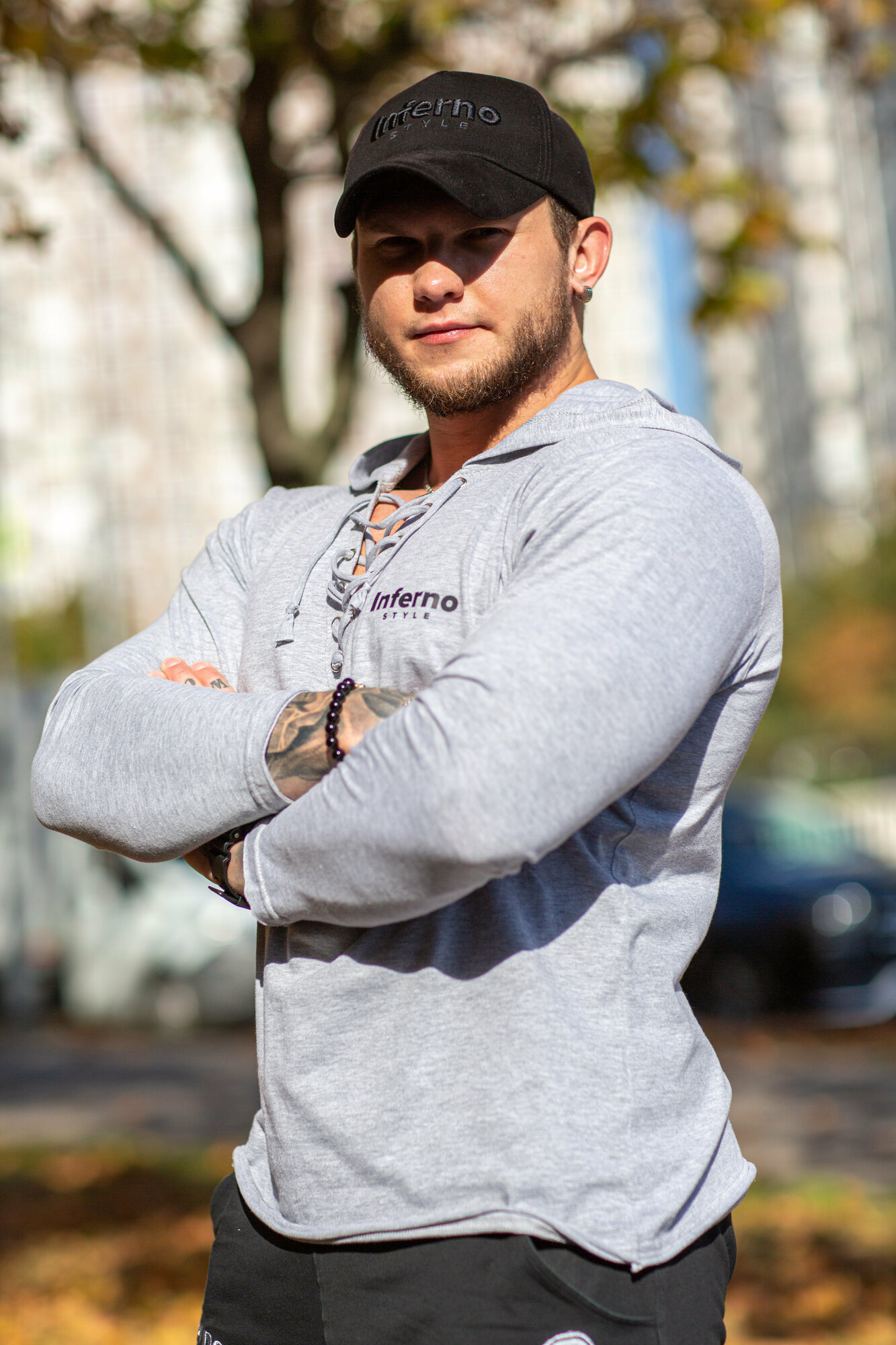 Футболка Inferno Style, размер S, серый меланж — фото 1