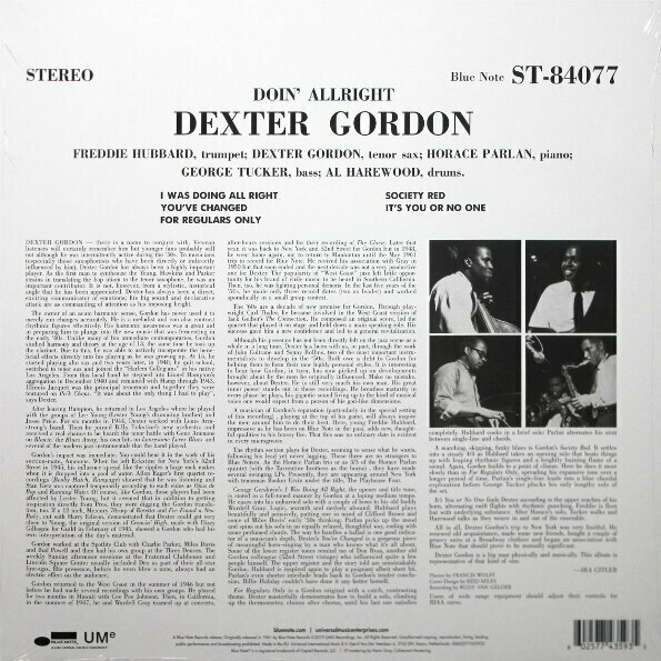 Dexter Gordon Dexter Gordon - Doin' Allright Blue Note - фото №2