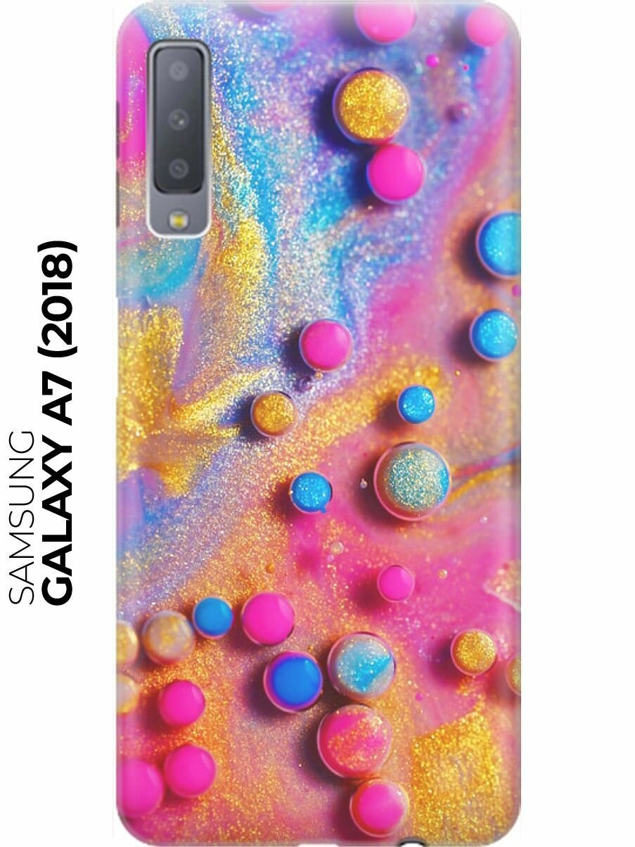 RE: PA Накладка Transparent для Samsung Galaxy A7 (2018) с принтом "Разноцветные капли красок"
