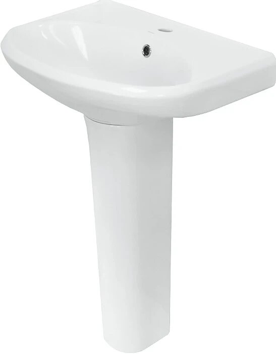 Раковина для ванной Sanita Самарский 57,5x22см с хромированным обрамлением SMRSAWB01 (WB. PD/Samarsky/57-C/WHT. G/S1)