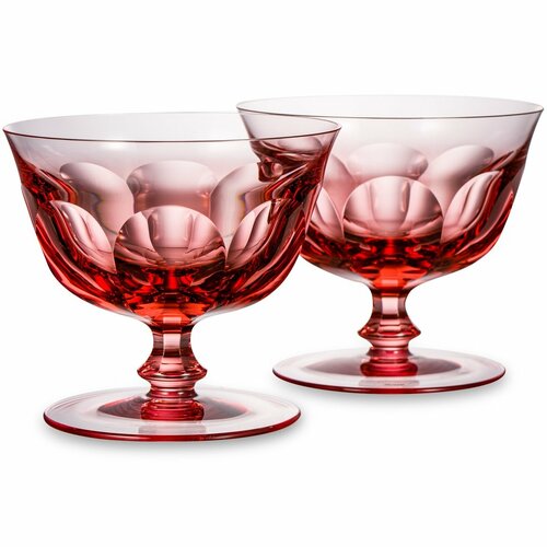 2 креманки для мороженого Moser Lady Hamilton Ice Cream Rosalin (арт. 15017/R2)