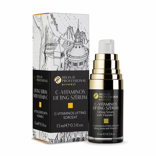 Профессиональная сыворотка для лифтинга кожи с витамином С Lifting Serum with Vitamin C Professional Budapest, 15 мл. сыворотка с эффектом лифтинга 12x1 5 мл beauty flash lendan лендан