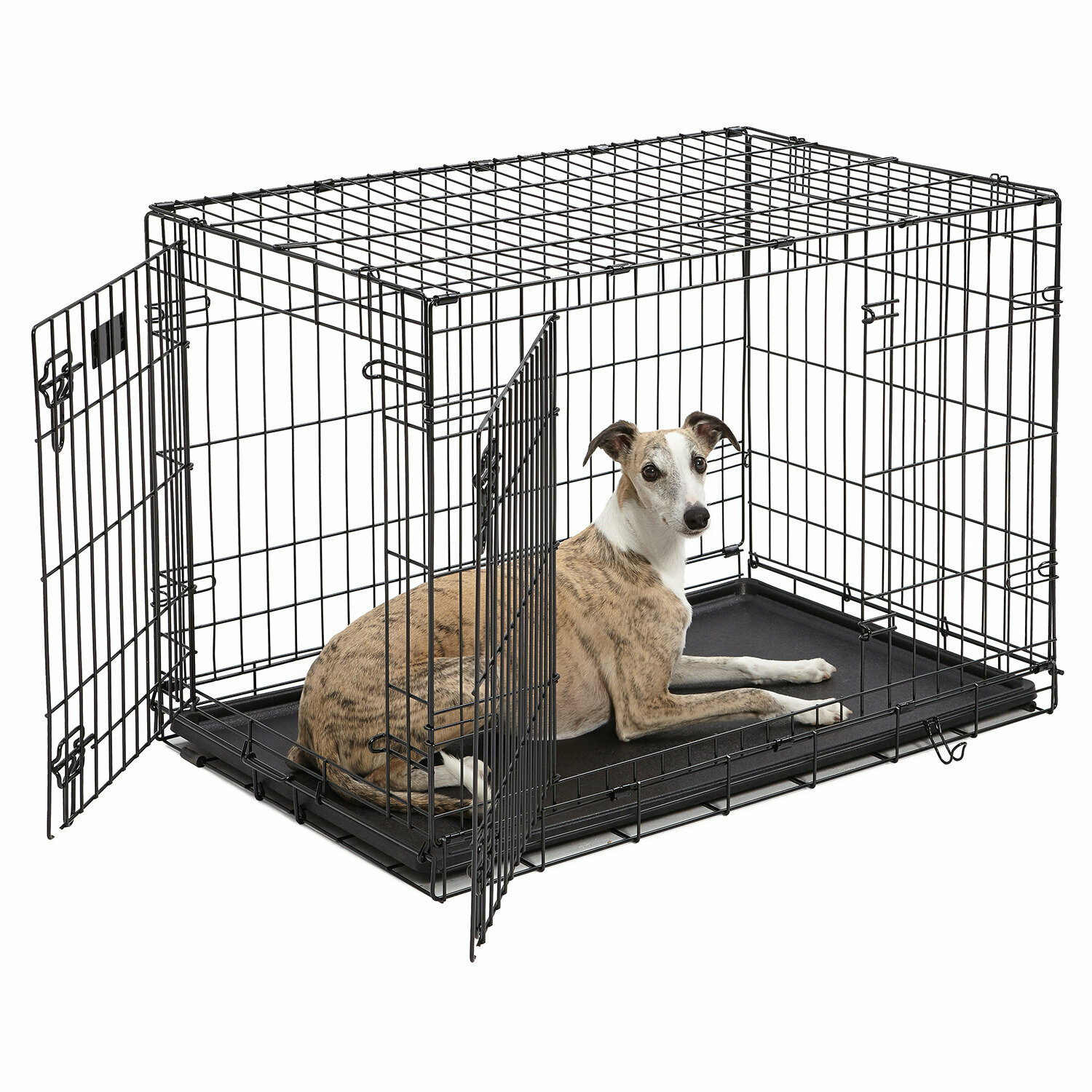 MidWest Клетка для собак iCrate 2 двери,черный,91*58*64см - фото №20