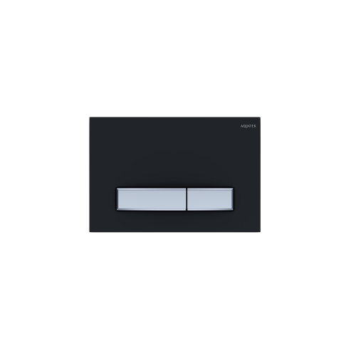 Панель смыва Slim Черный матовый (клавиша прямоугольная, хром) новинка aquatek kdi 0000010 001b панель смыва хром глянец клавиши квадрат 00000119399