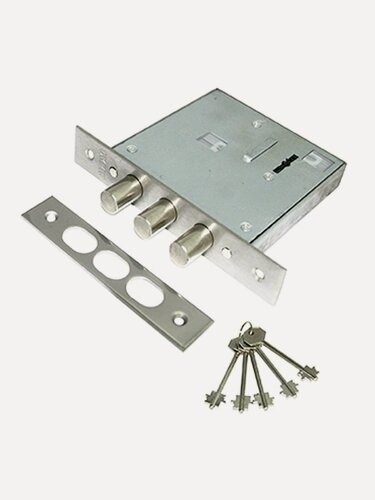 Изображение товара Замок врезной MAXI Locks M80K сейфовый SN Матовый никель под Ереван ЗВ 302