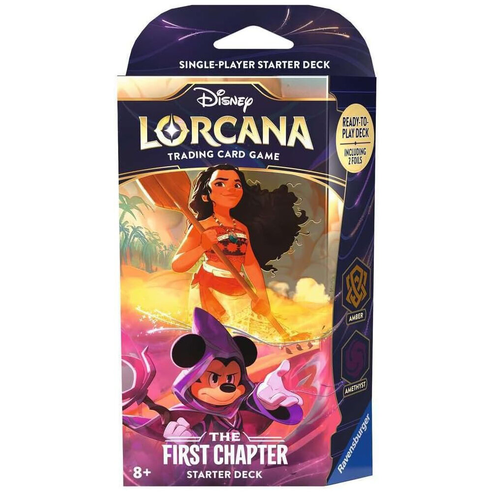 Disney Lorcana TCG: Стартовая колода Amber & Amethyst издания The First Chapter на английском