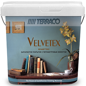 Декоративное Бархатное Покрытие Terraco Velvetex 1кг VA100 c Перламутровым Блеском / Террако Вельветекс.