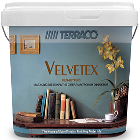 Декоративное Бархатное Покрытие Terraco Velvetex 1кг VA100 c Перламутровым Блеском / Террако Вельветекс*