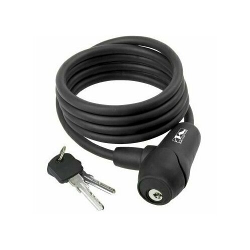 фото Замок 5-231010 вело 8х1500мм автом. силиконовый черный m-wave