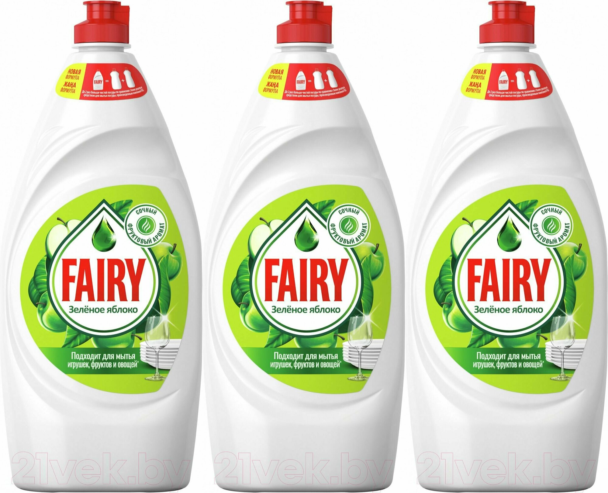 Средство для мытья посуды Fairy Зеленое яблоко 900мл PROCTER&GAMBLE - фото №3