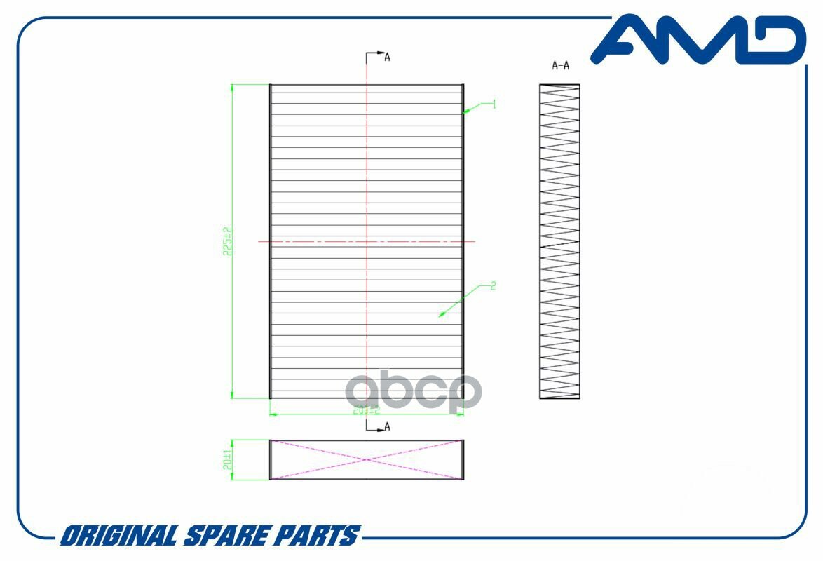 Фильтр Салонный 1 Шт. Amd