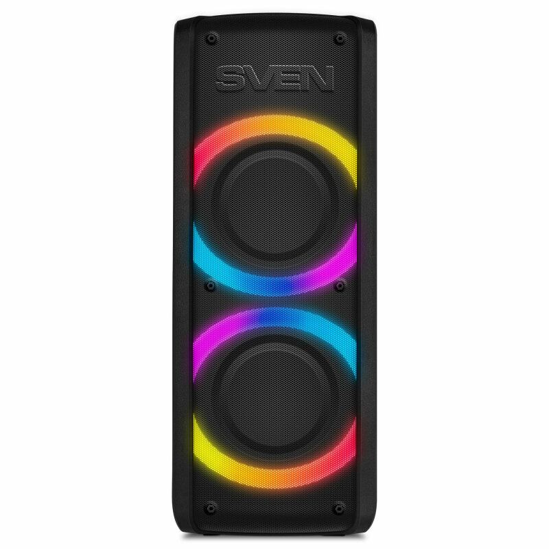 Портативная акустика SVEN PS-710, мощность 100 Вт (RMS), Bluetooth, FM-радио, USB, microSD, LED-дисплей, встроенный аккумулятор — фото 13