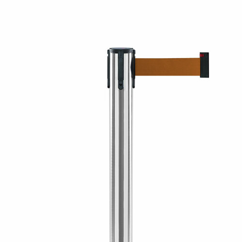 ArtBarrier® Столбик с вытяжной лентой ArtBarrier Соmpact (2,5 метра коричневая лента)