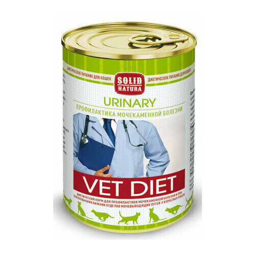 Solid Natura VET Urinary диета для кошек влажный 0,34 кг , 11041 (8 шт) clan vet urinary для взрослых кошек при мочекаменной болезни 240 гр 240 гр х 12 шт