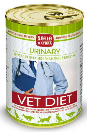Solid Natura VET Urinary диета для кошек влажный 0,34 кг , 11041 (8 шт)