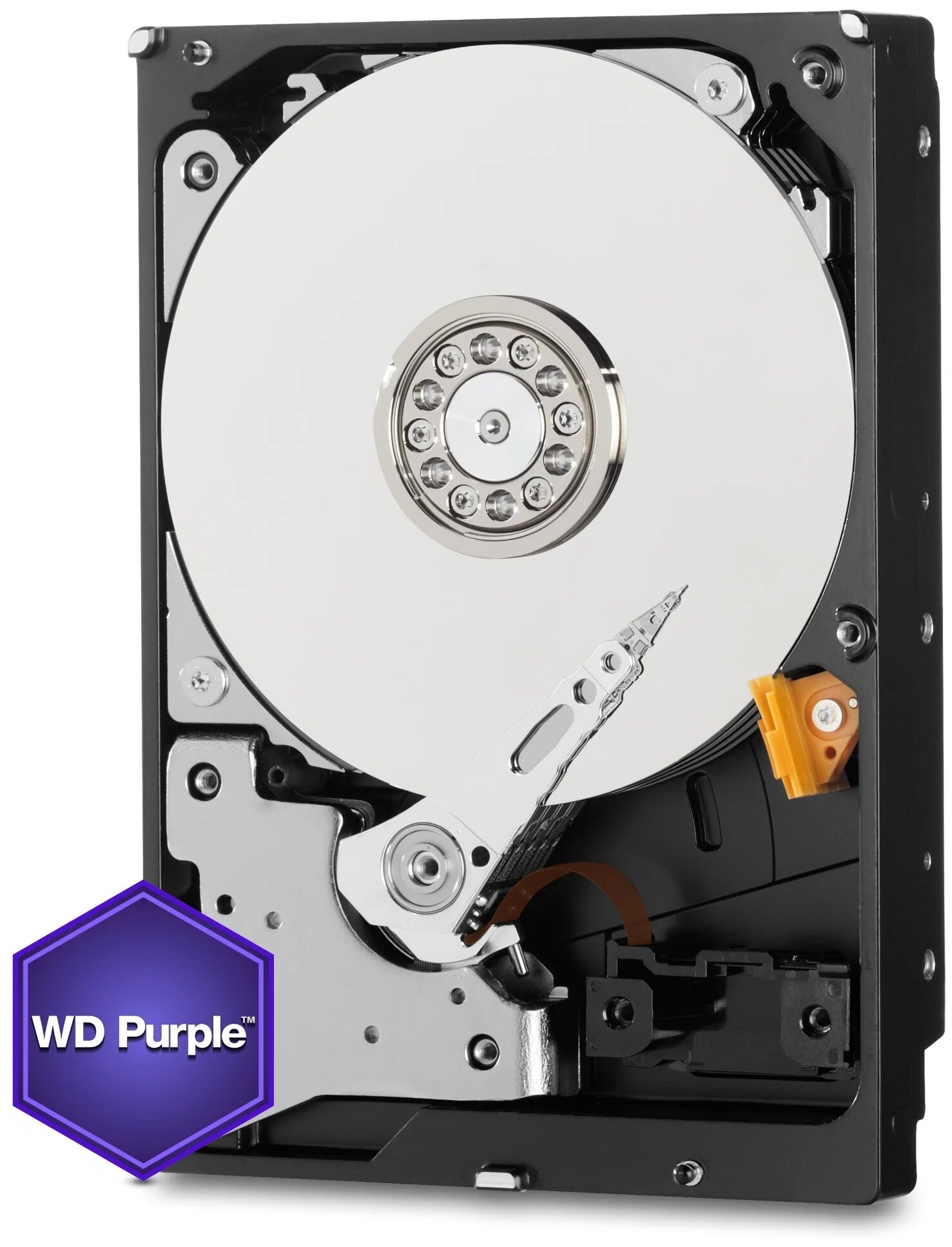 Жесткий диск HDD 2.0Tb Western Digital, SATA-III, 256Mb, 5400rpm, Purple (WD22PURZ)