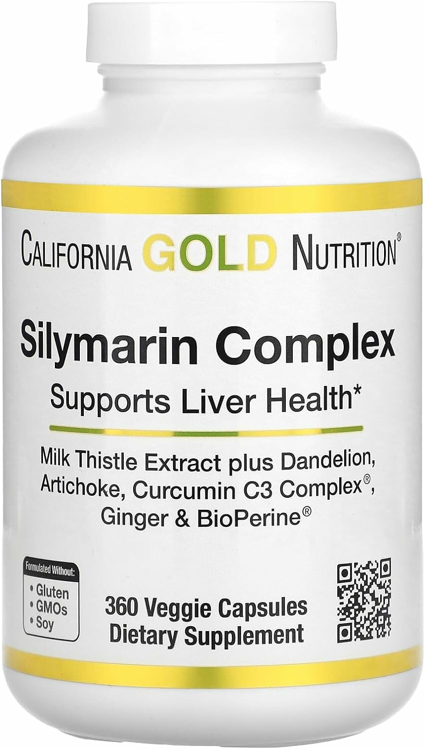 California Gold Nutrition Silymarin Complex Supports Liver Health 360 veggie capsules (Силимарин для поддержки печени)