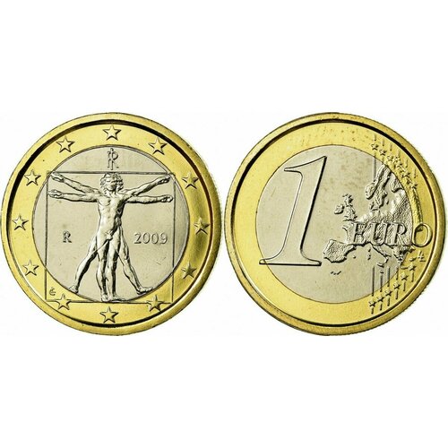 Италия 1 евро, 2008-2024 Гармония человека и Вселенной UNC люксембург годовой набор 2024 года 1 цент 2 евро unc