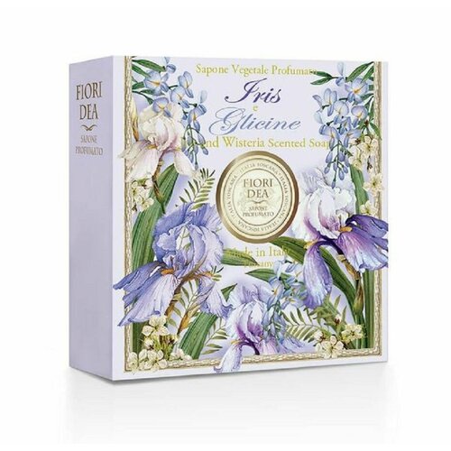 Фьери дея мыло кусковое ирис и глициния 100г (картон)