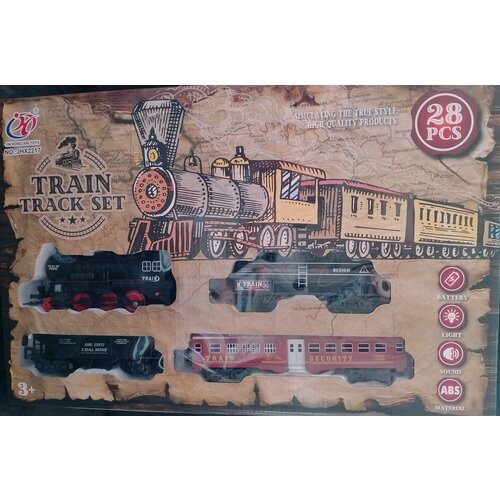 Железная дорога со светом и звуком 28 элементов 2500₽