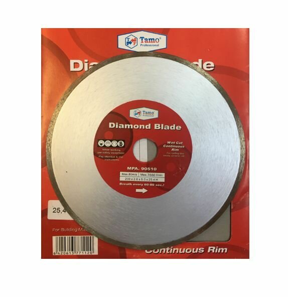 Диск алмазный 200 2,6 5 25,4 сплошной TAMO — фото 1