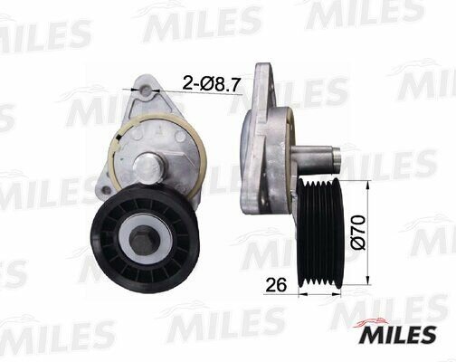 Натяжитель ремня приводного FORD MONDEO FOCUS 1.6-2.0 -04 MAZDA TRIBUTE Miles AG00301