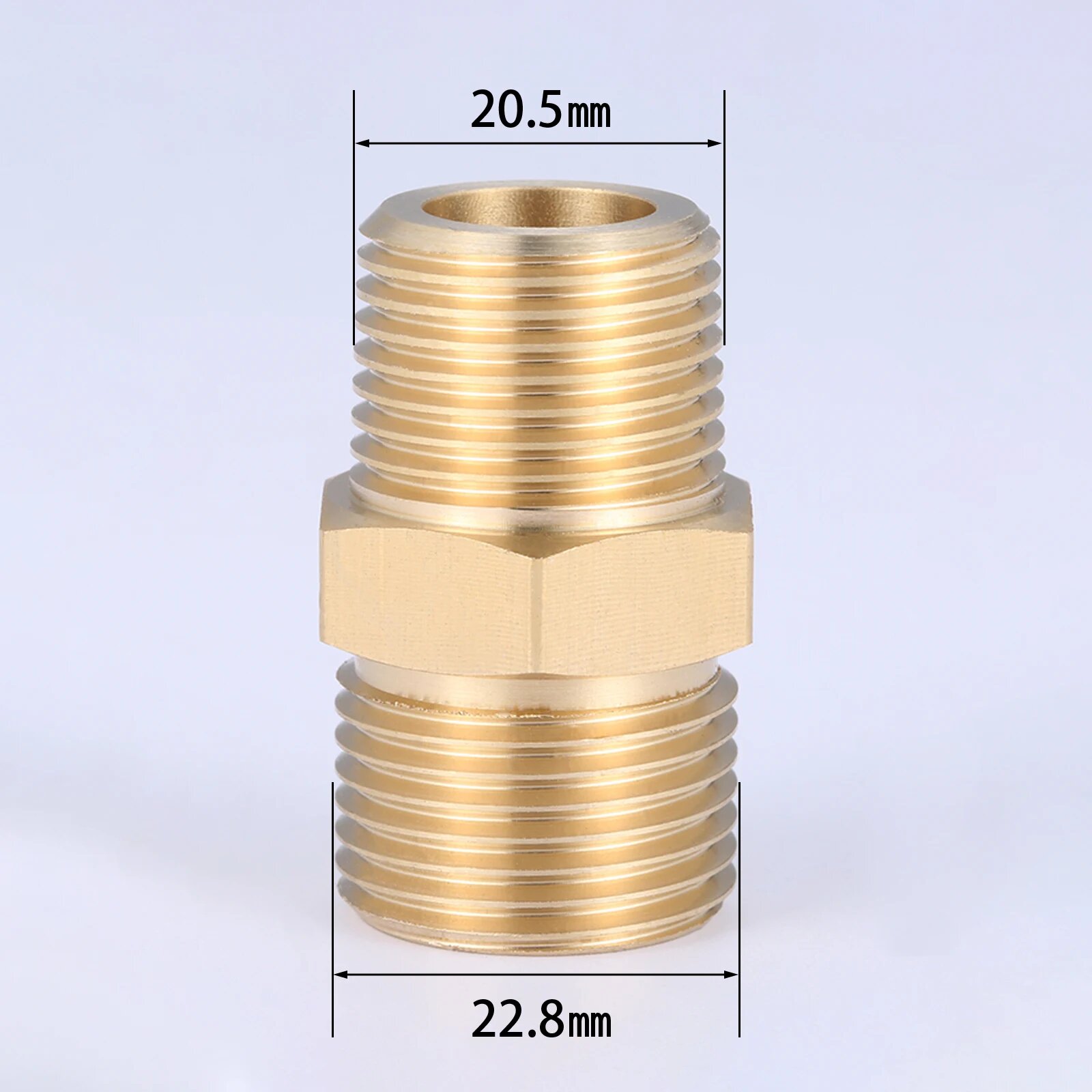 Адаптер из латуни 7/8 5/8 3/4 G5/8 к NPT 3/8 1/2 с наружной редукцией давления кислорода, адаптер клапана, цилиндрические фитинги, адаптеры, соединители, E 22.8mm to 20.5mm
