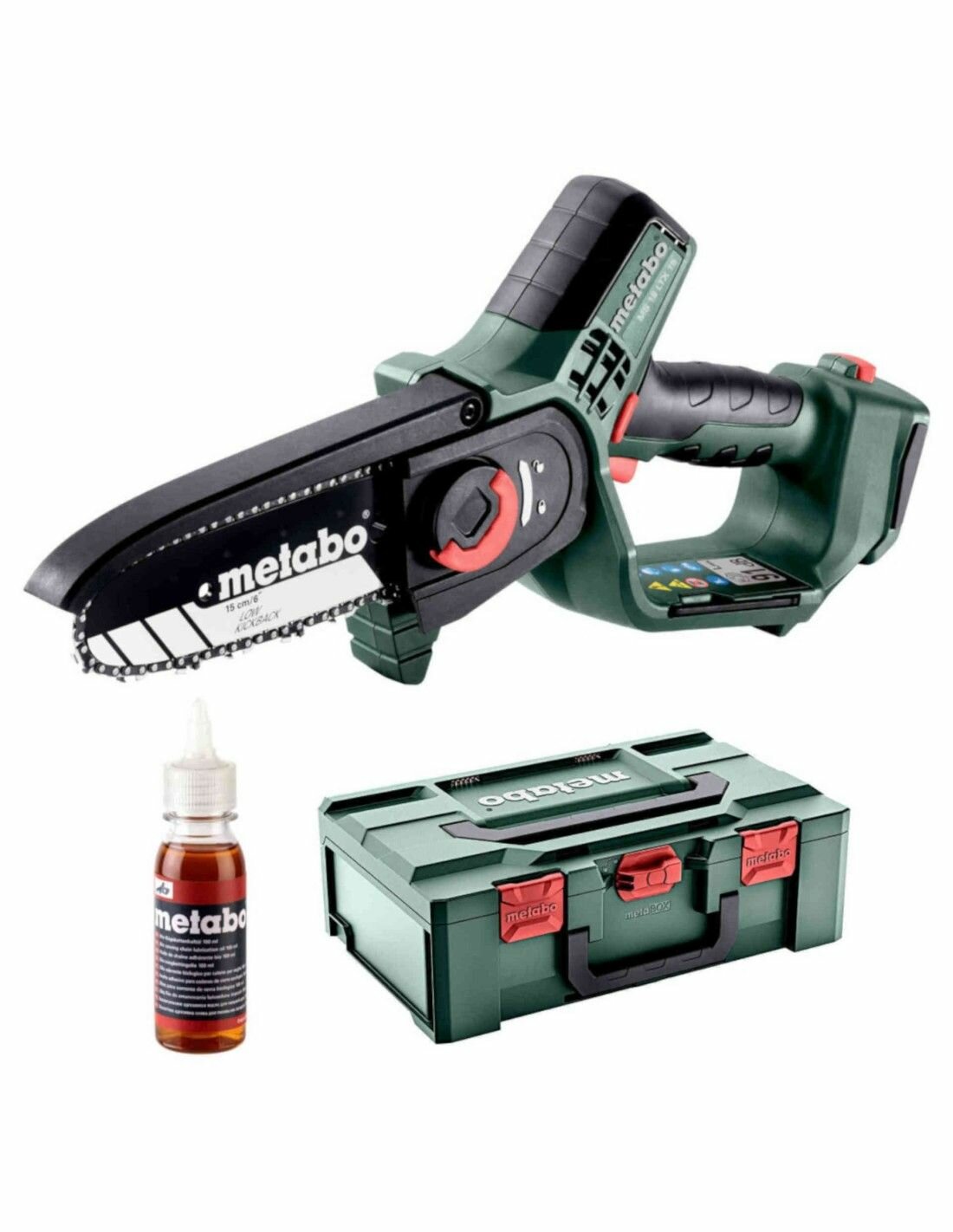 Аккумуляторная цепная пила Metabo MS 18 LTX 15 600856840 с кейсом без акб