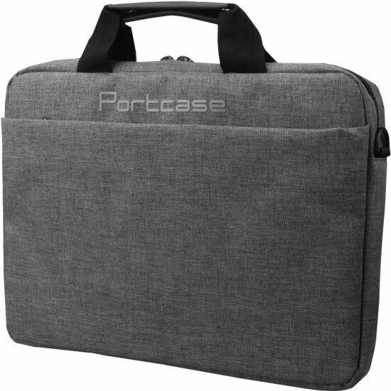 Сумка для ноутбука Portcase 14" KCB-1614 серый нейлон/полиэстер (KCB-1614 GREY)