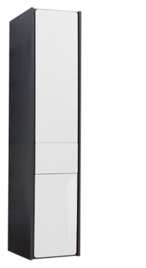 Шкаф-колонна Roca Ronda 32х33х139см, арт. ZRU9302966, левый, подвесной монтаж, система push-to-open, белый глянец/антрацит
