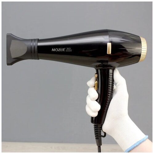 Фен для укладки волос Mozer MZ-88212 скорости3 режима нагревакнопка холодного воздуха2 насадкиреальная max мощность 3000 Вт 139000₽