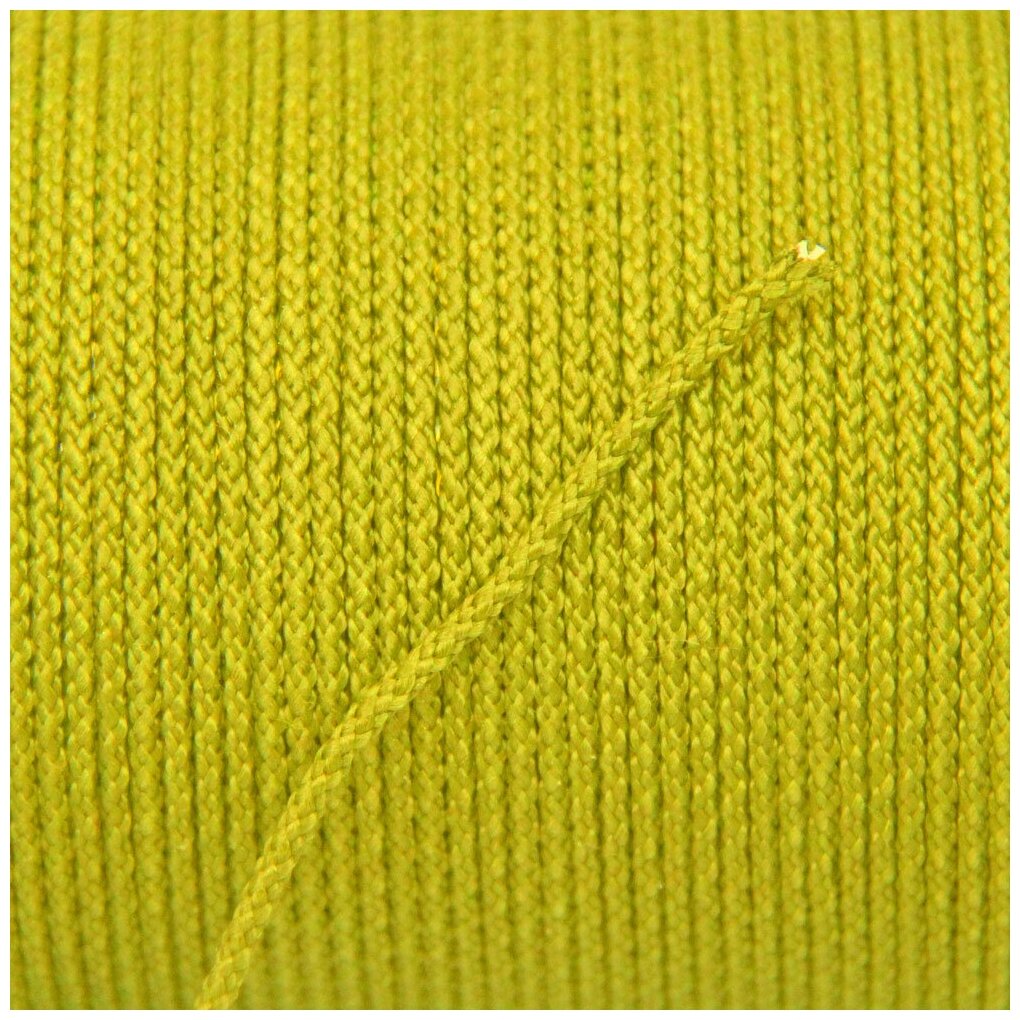 Русский паракорд 2мм (рифлёный тонкий шнур) желтый 10 м