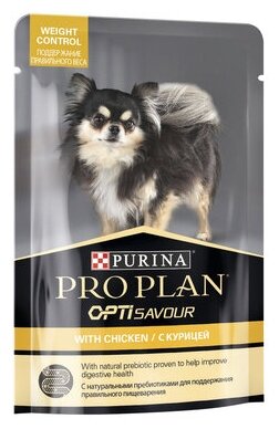 Purina Pro Plan (паучи) Паучи кусочки в соусе для взрослых Собак мелких пород с курицей, контроль веса 12493543, 0,085 кг (2 шт)