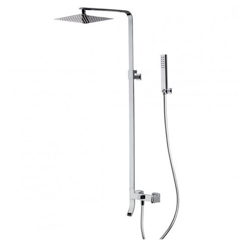 Колонна душевая со смесителем с изливом и ручным и верхним душем DEMM SLIM 15861 хром