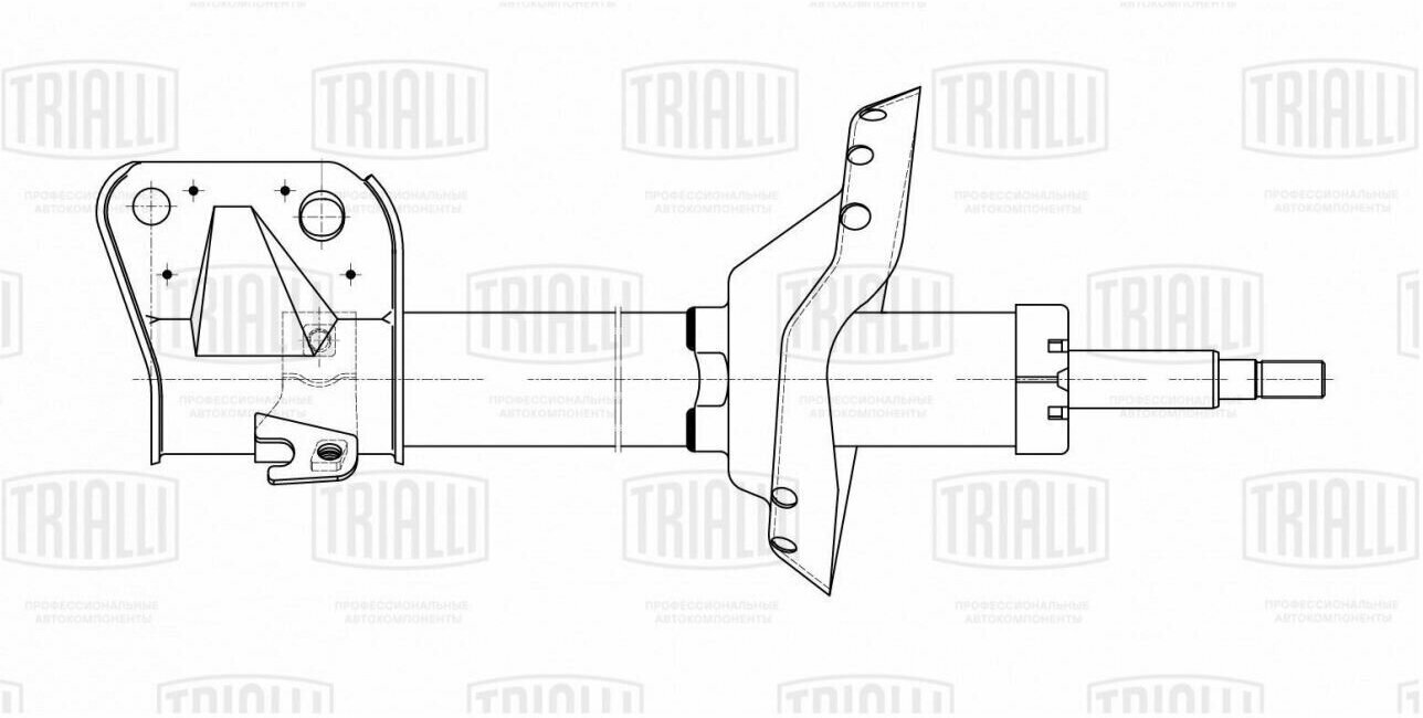 Амортизатор для а/м Subaru Forester (08-) (стойка) перед. лев. (AG 22154), TRIALLI AG22154