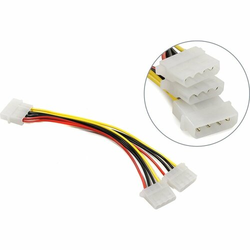 кабель питания molex 4pin 2хmolex 2x4pin orient c397 5 12v oem ORIENT C397 Разветвитель питания Molex (4pin)-> 2 x Molex (2x4pin)