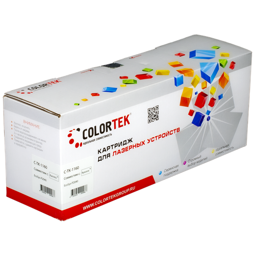 Картридж лазерный Colortek CT-TK-1160 для принтеров Kyocera картридж лазерный colortek ct tk 895 черный для принтеров kyocera