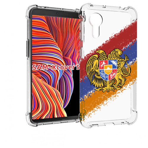 Чехол MyPads флаг герб Армении для Samsung Galaxy Xcover 5 задняя-панель-накладка-бампер
