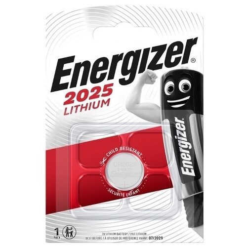 Батарейка Energizer Lithium CR2025 FSB1 (1 шт батарейка enr lithium cr 2016 fsb1 блистер 1 шт energizer e301021802