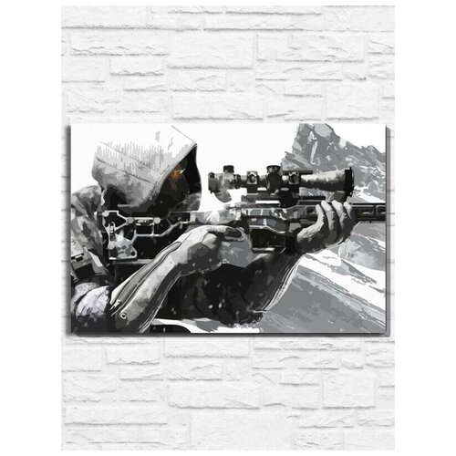 Картина по номерам на холсте игра Sniper Ghost Warrior Contracts (PS, Xbox, PC, Switch) - 11094 Г 60x40