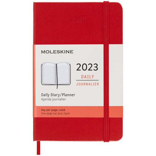 Ежедневник Moleskine Classic (2020), Pocket (9x14 см), алый красный