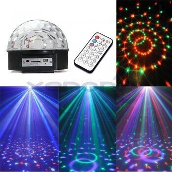 Светодиодный Диско-шар (дискошар) LED RGB Magic Ball Light BlueTooth (с MP3-плеером и ПДУ) RZ-026