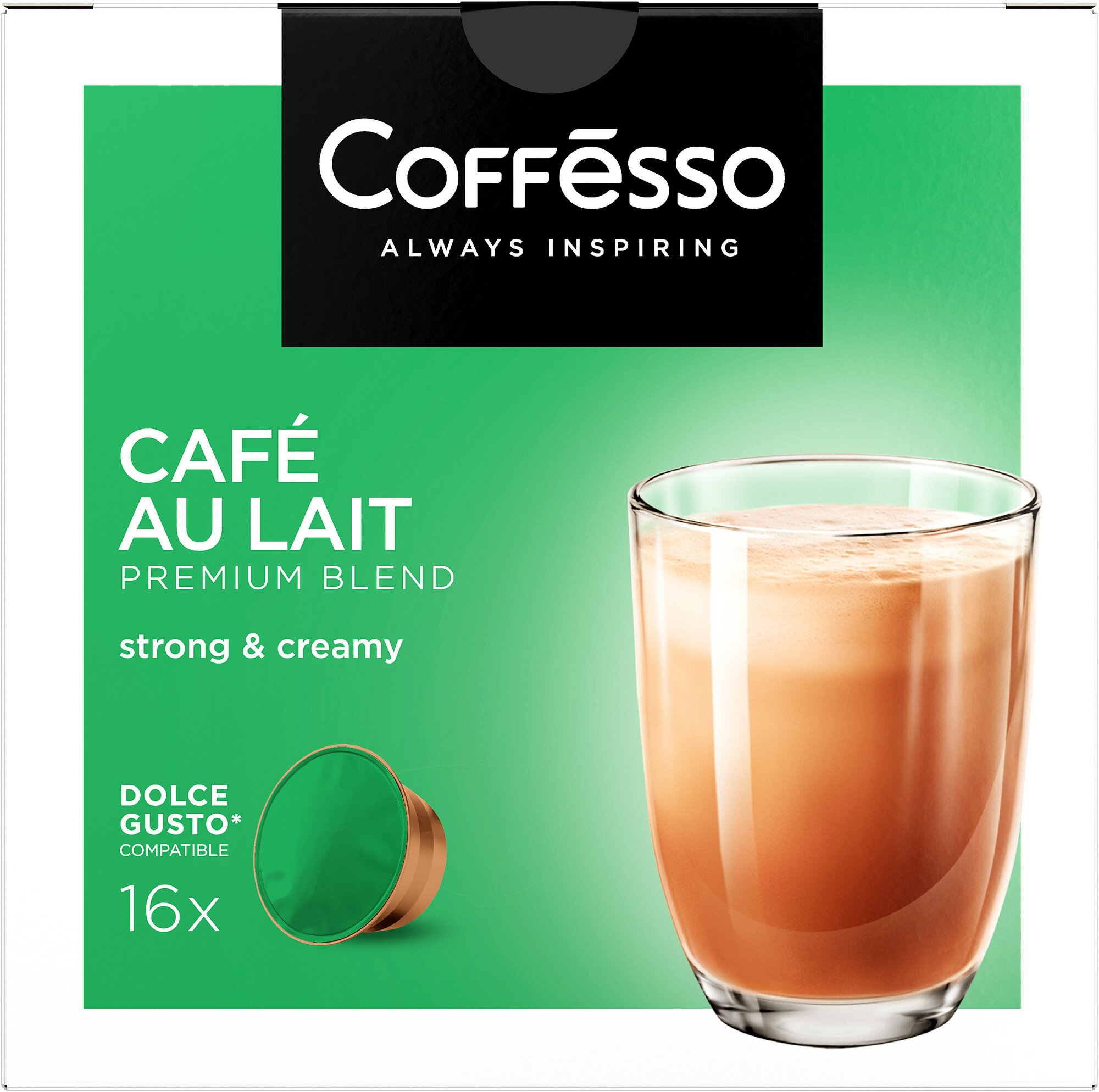 Кофейный напиток Coffesso "Café Au Lait" 16 капсул - фотография № 2